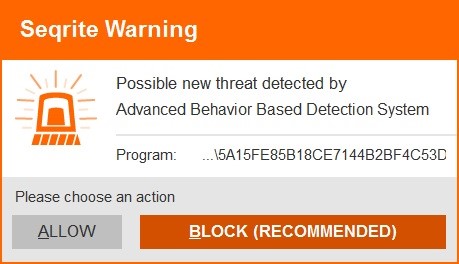 Fig 4. Seqrite Endpoint Security Advanced Behavior Detection System