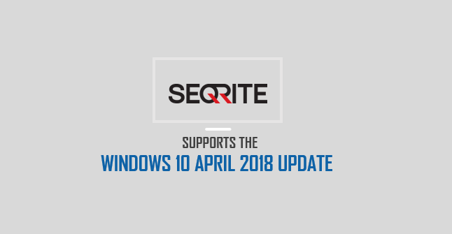 Seqrite Endpoint Security supports the Windows 10 April 2018 Update
