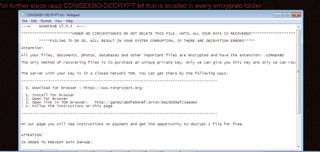 Fig17. GandCrab Encrypted file note