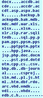 Fig 9: Extensions mentioned in File