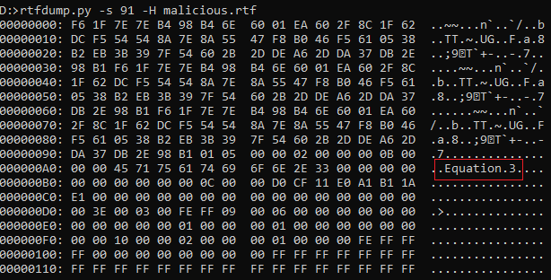 Figure 5: RTF contents