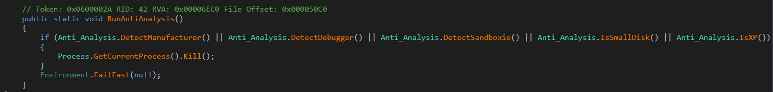 Fig.5 Anti-analysis code in .Net payload