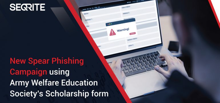New Spear Phishing Campaign using Army Welfare Education Society’s Scholarship form