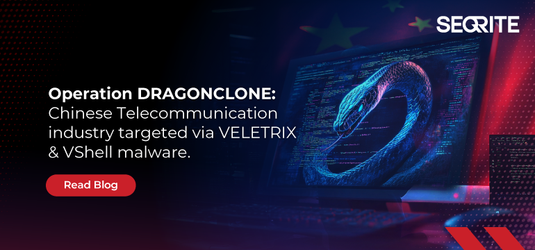 Operation DRAGONCLONE: Chinese Telecommunication industry targeted via VELETRIX & VShell malware