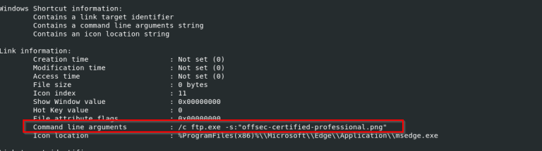 Kötü Amaçlı LNK Komut Dosyası.