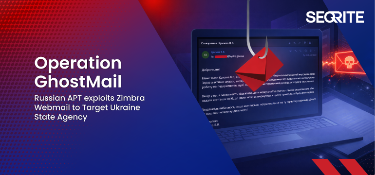 Operation GhostMail: Russian APT exploits Zimbra Webmail to Target Ukraine State Agency