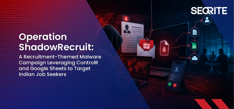 Operation ShadowRecruit: A Recruitment-Themed Malware Campaign Leveraging ControlR and Google Sheets to Target Indian Job Seekers